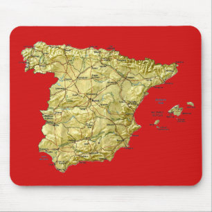 Spanje-kaart Mousepad Muismat