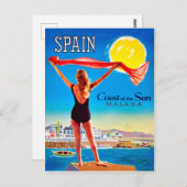 Spanje, kust van de zon Malaga Briefkaart (Voorkant / Achterkant)