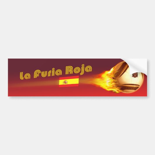 Spanje La Furia Roja 2 Bumpersticker (Voorkant)