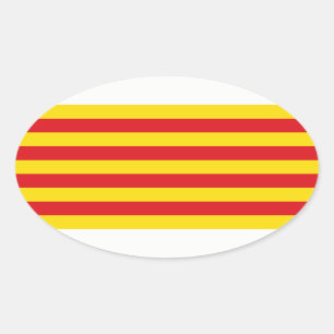 Spanje: La Senyera Catalonia Ovale Sticker
