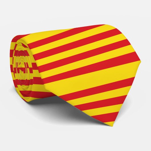 Spanje: La Senyera Catalonia Stropdas (Opgerold)