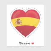 Spanje Love Flag Sticker (Vel)