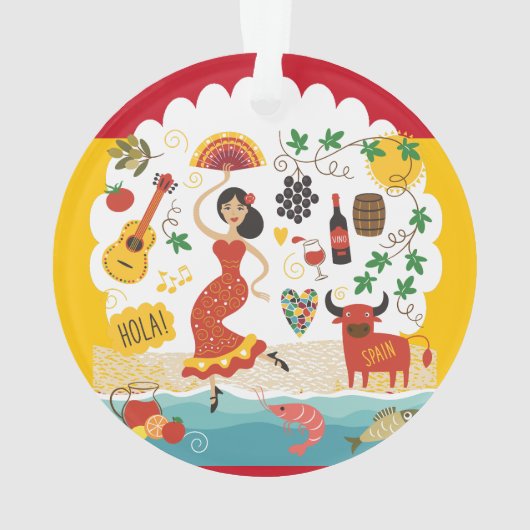 SPANJE Monogram - ZIE TERUG! Ornament (achterkant)