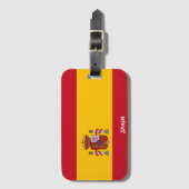 Spanje Nationale Vlag Patriottisch Bagagelabel (Voorkant (verticaal))