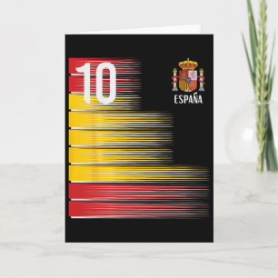 Spanje Nummer 10 Espana Spaans Voetbal Mannen Vrou Kaart
