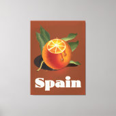 Spanje oranje reisposter canvas afdruk (Voorkant)