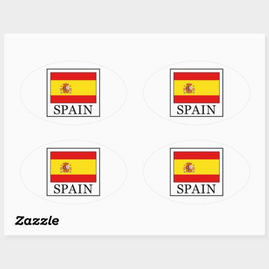 Spanje Ovale Sticker (Vel)