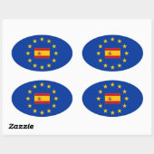 Spanje Ovale Sticker (Vel)