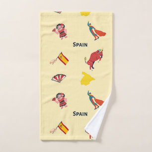 Spanje patroon op crème handdoek