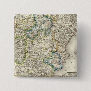 Spanje, Portugal 5 Vierkante Button 5,1 Cm