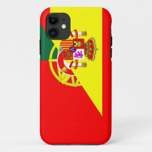 spanje portugal buurlanden halve vlag iPhone 11 hoesje