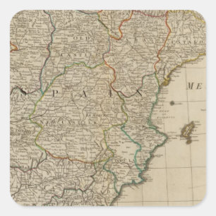 Spanje, Portugal Vierkante Sticker