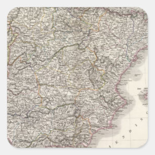 Spanje, Portugal Vierkante Sticker
