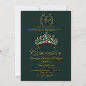 Spanje Quinceanera Emerald Green 15e verjaardag Kaart (Voorkant)
