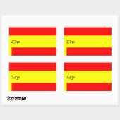 SPANJE RECHTHOEKIGE STICKER (Vel)