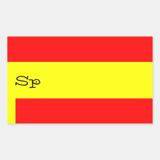 SPANJE RECHTHOEKIGE STICKER (Voorkant)