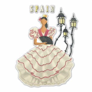 Spanje Reis Spaanse Flamenco danseres art Sticker