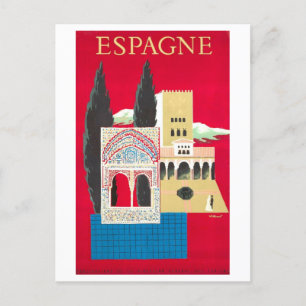 Spanje Reizen Poster Briefkaart