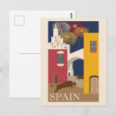  Spanje Rijden van de Bulls Travel Briefkaart (Voorkant / Achterkant)