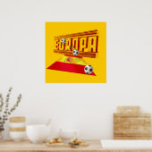 Spanje Road to Europe soccer futbol giftigs Poster (Keuken)