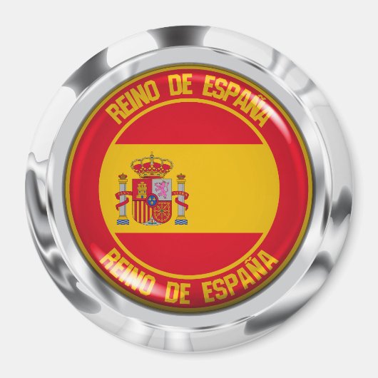 Spanje Round Emblem Magneet (Voorkant)