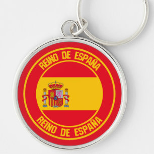 Spanje Round Emblem Sleutelhanger