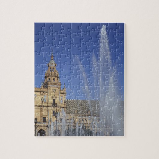 Spanje, Sevilla, Andalusië, fontein en  Legpuzzel (Verticaal)