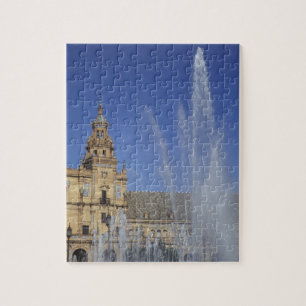 Spanje, Sevilla, Andalusië Fontein en sierlijk Legpuzzel