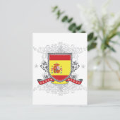 Spanje Shield Briefkaart (Staand voorkant)