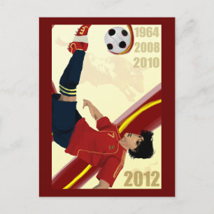 Spanje Soccer Art 2012 Fútbol Campeones de Europa Briefkaart