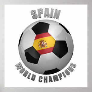 SPANJE SOCCER CHAMPES POSTER
