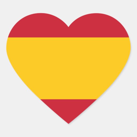 Spanje/Spaanse (civiele) hartvlag Hart Sticker (Voorkant)