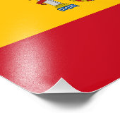 Spanje - Spaanse vlag Foto Afdruk (Hoek)