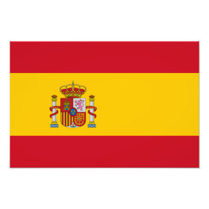 Spanje - Spaanse vlag Foto Afdruk