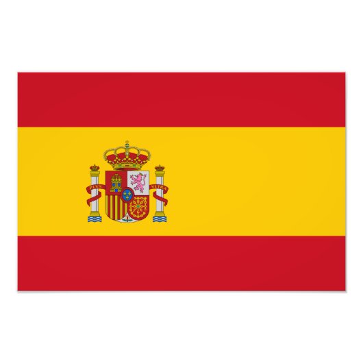 Spanje - Spaanse vlag Foto Afdruk (Voorkant)