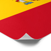 Spanje - Spaanse vlag Poster (Hoek)