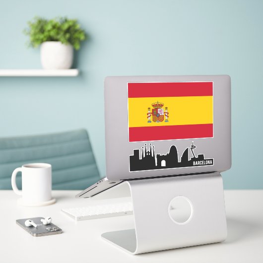 SPANJE STICKERS (Laptop op bureau)