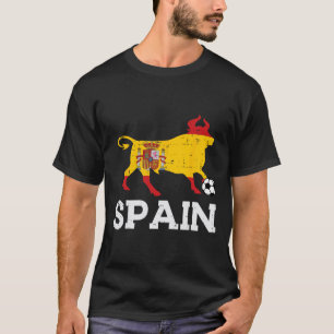 Spanje Stier Spaanse Voetbal Ll Mannen Vrouwen Kin T-shirt