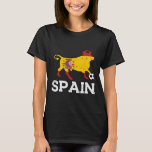 Spanje Stier Spaanse Voetbal Ll Mannen Vrouwen Kin T-shirt