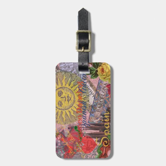 Spanje Sunshine Spaanse Reiskunst Bagagelabel (Voorkant verticaal)