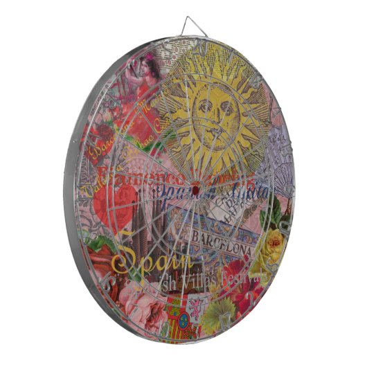 Spanje Sunshine Spaanse Reiskunst Dartbord (Voorkant Links)