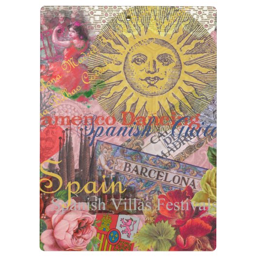 Spanje Sunshine Spaanse Reiskunst Klembord (Achterkant)