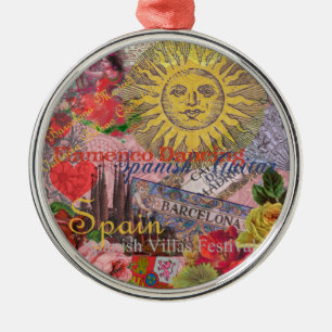 Spanje Sunshine Spaanse Reiskunst Metalen Ornament