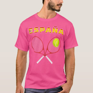 Spanje Tennisbal Racket Country Flag España Speler T-shirt