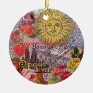 Spanje Trendy Spaans reiscollage Keramisch Ornament