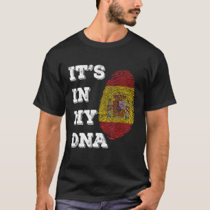 Spanje trots Spaans vlaggenstaat Vlag DNA Vlag gra T-shirt