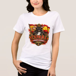 Spanje ¡Vamos España! 2026 Voetbalfan Tri-Blend Shirt