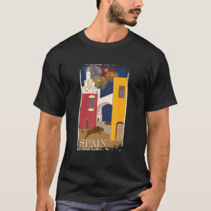 Spanje Verdrietig Vintage Reizen Poster AD T-shirt