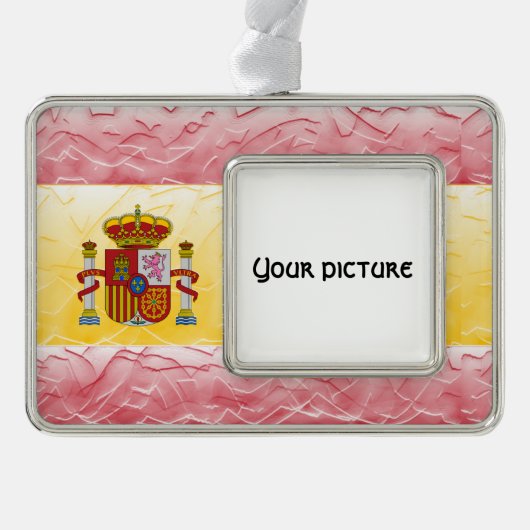 Spanje Verzilverd Kader Ornament (Voorkant)