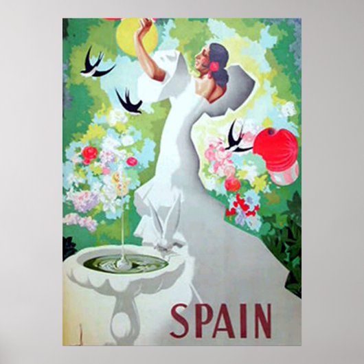 Spanje Vintage Poster Print (Voorkant)